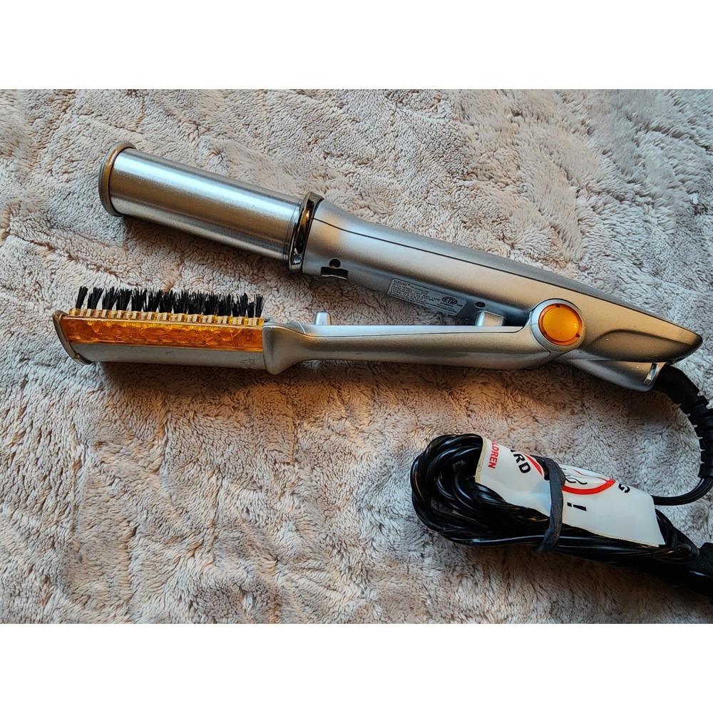InStyler 2 In 1 Rotating Hot Iron Silver Hair Styler IS1001 2 Inch Barrel